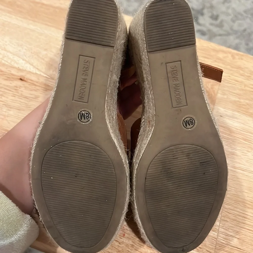 Steve Madden tan suede espadrilles size 8 - Picture 4 of 4